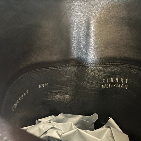 Stewart Weitzman 5050 Over The Knee Boots ($850) Black Leather Size 8.5M - Picture 9 of 11